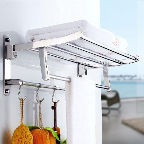 304 stainless steel mirror bathroom hardware accessories set bathroom towel bar two racks YM-006
