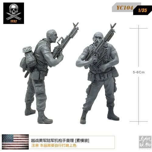 1/35 Vietnam War US Army Machine Shooter Charlie Resins YC104