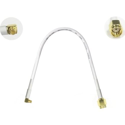 1PC RP-SMA Male to MMCX Male Plug Right Angle RF coax cable adapter 15/30/50/100cm low loss high quality wireless router