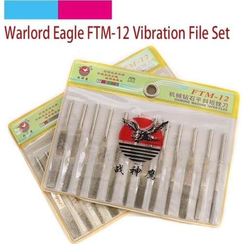 12pcs 150/200/300 Grit Assorted Diamond File Shank 3mm Mini Rasp Needle File Repair Grinding File Tools For Jade Wood Glass HSS