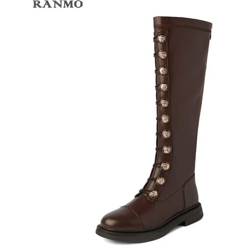 2021 Spring and Autumnal Boots Boots Badge Decoration Womens Boots Low Heel Boots Boots Daily Commuter Shoes Casual Boots Goth