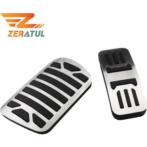Zeratul Auto Gas Brake Pedal Protection Cover Stainless Steel Replacement Parts for JAGUAR XJL 2009 - 2016 Car Pedals