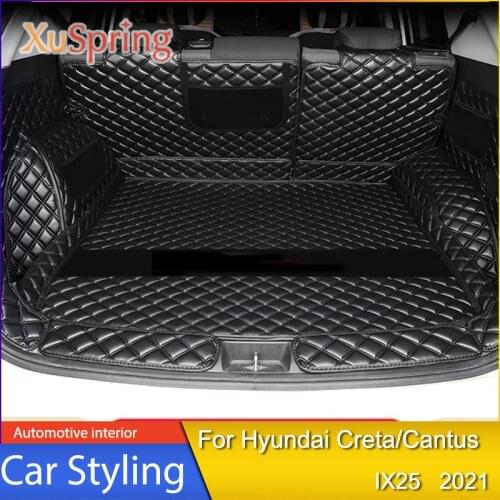 Car Floor Mats Auto Interior Leather Carpets Accessories Waterproof Protect Foot Pads For Hyundai Creta/Cantus SU2I IX25 2021