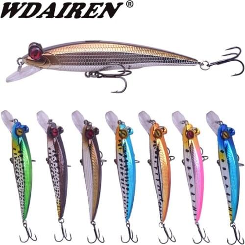 1Pcs High Quality Minnow Hard Fishing Lures 11cm 11g Mirror Lure Rattling Bait Crankbait Wobbler Fishing Tackle Leurre For Pike