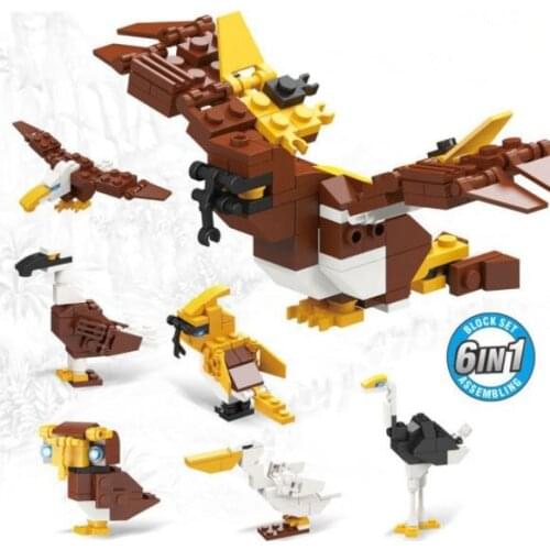 Hot sale eagle educational 3d building blocks 6 in 1 kids toys free shipping