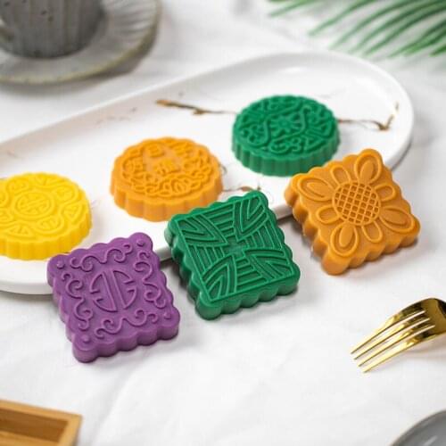 6-hole Soap Molds for Soap Making Diy Mooncake Mold Food Grade Silicone Fondant Cake Chocolate Mold Pastry Tools Kitchen Tools