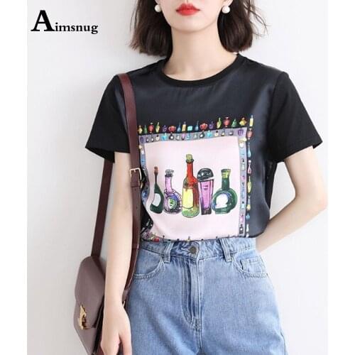 Plus Size Women Elegant Leisure Casual T-shirt Fashion 3D Print Tops Clothing Kpop Style 2021 Summer Imitation Silk Tees shirt