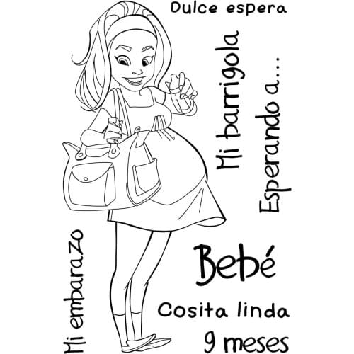 Spanish 61 stamp Clear Stamp for Scrapbooking Transparent Silicone Rubber DIY Photo Album Decor