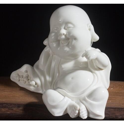 Small Buddha statue monk figurine tathagata India Yoga Mandala tea pet purple ceramic crafts decorative ceramic ornaments monk