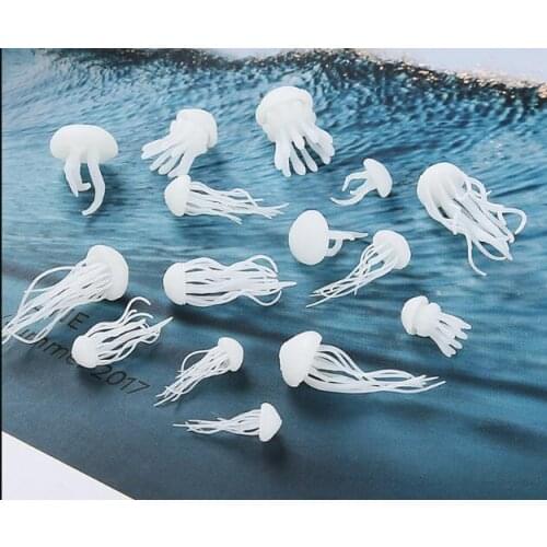 MINI 3D Micro Jellyfish Landscape DIY Craft Handmade Resin Jewelry UV Epoxy Jewerly Filling Molds Figurines Decoration