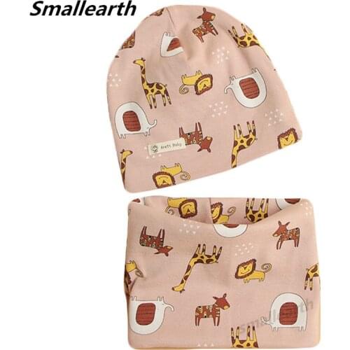 Fashion Children Plush Beanies Caps Set Baby Girls Hat Cartoon Baby Bibs Boys Cap Scarf Collar Kids Hat Photo Props Accessories