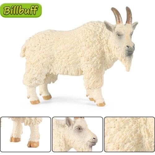 New Simulation Farm Poultry Figures Lifelike White Goat Sheep Action Model Figures Collection Educational toys for children Gift