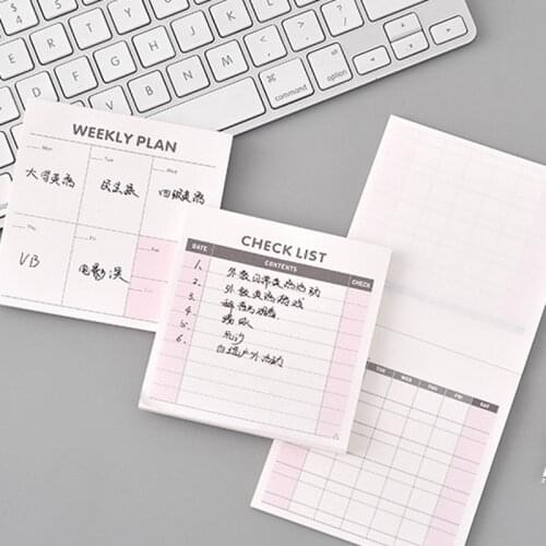 Creative 2020 New Weekly Monthly Memo Pad Daily Planner List Memo Pad Agenda Dokibook School Office Stationery Supplies