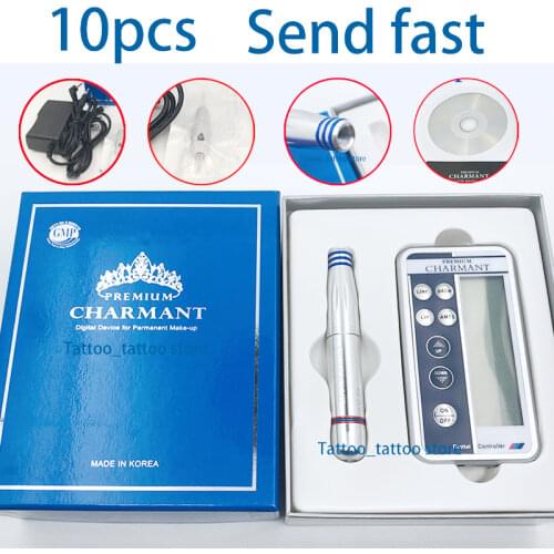 10pcs Professional Make-up Machine Tattoo Machine Pen For MTS Semi-permanent Makeup Microblading Liner Lip Eyeliner Shader pen