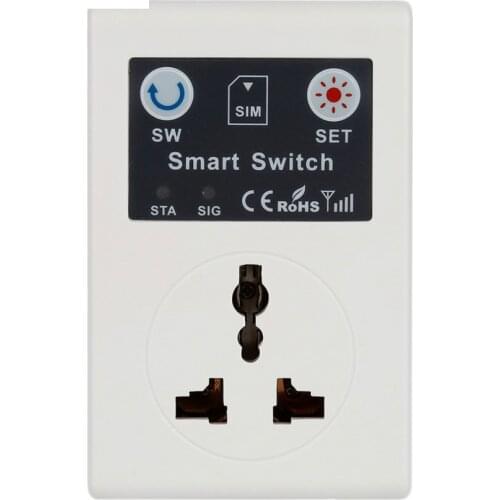 Professional UK/EU 220V Phone RC Remote Wireless Control Smart Switch GSM Socket Power Plug for Home Household Appliance