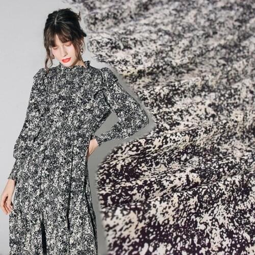 Half Meter Spring Summer Fashion Abstract Airspay Print Chiffon Fabric For Dress Shirt Ladys Garment T1595