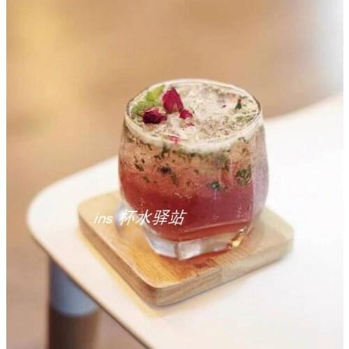Modern Square Glass Cup Transparent Resistant Whiskey Juice Coffee Glass Cup Milk Yogurt Vasos De Vidrio Kitchen DE50BZ