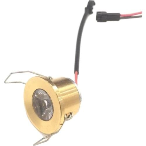 2019 6pcs/lot Led Mini Cabinet Downlight 1w Diameter 31mm Ac230v gold Frame Recessed Ceiling No Flicker Spot Lights For Home