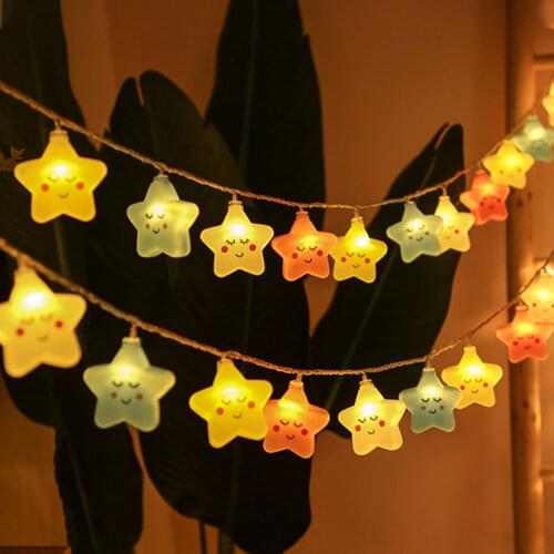 Warm and wild stars cloud light string cute childrens room decoration lanterns holiday kindergarten dress up string lights
