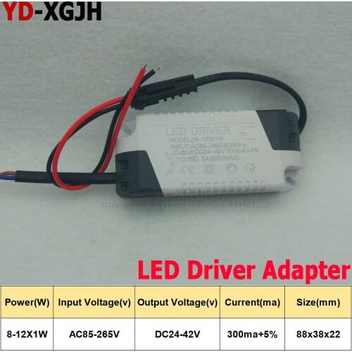 10PCS/Lot LED Driver 8-12X1W 280-300mA SMD5730 LED PCB External drive Lighting Transformer Bulb Downlight DIY Accessories