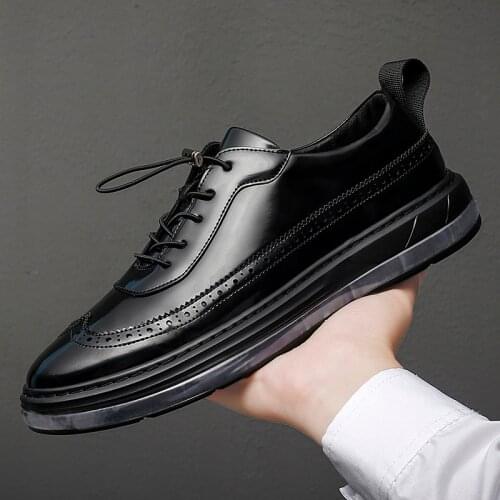 Leather Men Shoes Fashion Oxford Shoes Man Business Formal Shoes British Style Flats Autumn Casual Shoes