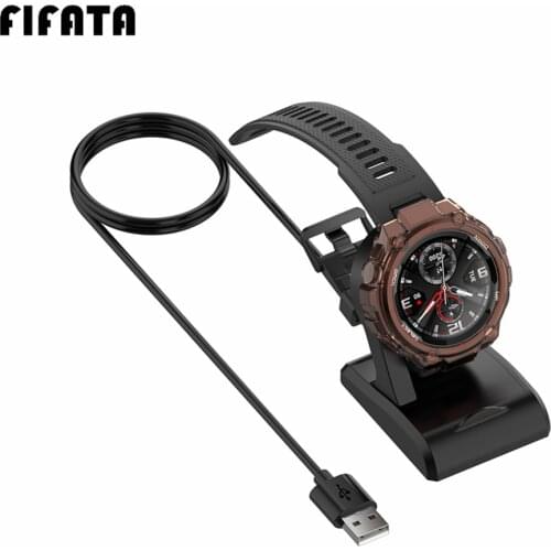 FIFATA USB Charging Dock Cradle For Huami Amazfit T-Rex GTS GTR 47mm 42mm Watch Charger Base Power Charging Cable Accessories