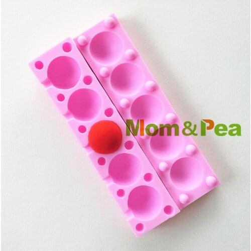 Mom&Pea 0796 Free Shipping Ball Shaped Silicone Mold Cake Decoration Fondant Cake 3D Mold Food Grade