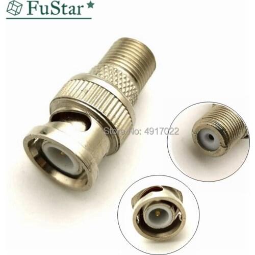 10Pcs/Set BNC Male Plug To F Female Jack Coax Connector Adapter For CCTV Camera Hot NEW