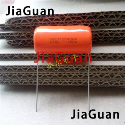 10PCS CDE SPRAGUE CDE715P 400V0.47UF P35MM Orange fever film capacitor MKP SBE 474H CDE715P400V 715P 474