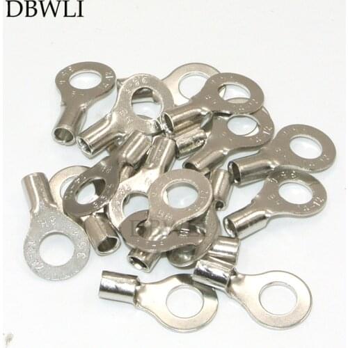 1000 Pcs RNB1.25-4 RNB1.25-3.2 RNB1.25-5 RNB1.25-6 Non Insualted Ring Crimp Terminals Wire Tips Connector for AWG 22-16