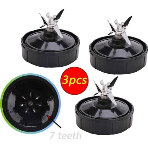 3pcs 7 Fins Bottom Blade for Nutri Ninja Blender Juicer Mixer Spare Extractor Replacement Parts for BL682-30 BL642-30 BL450-30