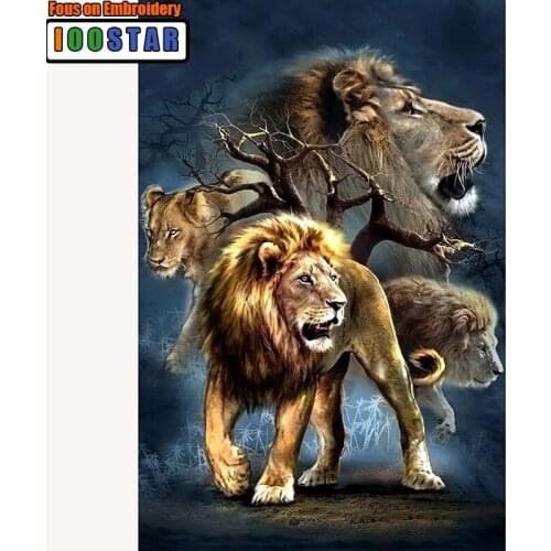 5D DIY Diamond Painting Animal lion Full Square/Round Embroidery Sale Rhinestone Picture Diamond Mosaic Home Decor Gift