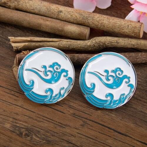 Anime Mo Dao Zu Shi Cosplay The Untamed Cosplay Pins Jewelry Lan Wangji Metal Badges Brooch Accessories Gifts For Girls CS382