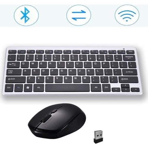 Wireless Keyboard Mouse Combo 2.4GHz Ultra Thin Compact Portable Small Wireless Keyboard