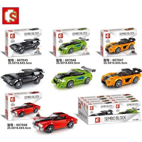 SEMBO Blocks Super Race Car Building Bricks Famous Vehicle Model Educational Toy for Children Christmas Boy Gifts Kids Toys