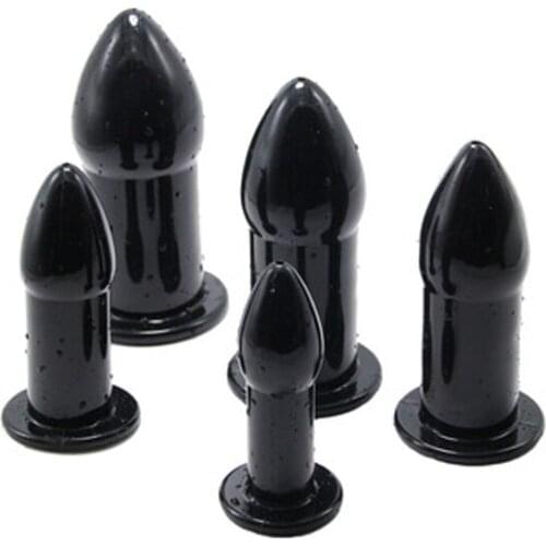 5 Size large Male silicone hollow open head enema anal beads butt plug Vagina Speculum Anus Prostate Massager sex toy for man