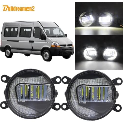 Buildreamen2 For Renault Master II 1998-2010 Car H11 LED Projector Right + Left Fog Light Daytime Running Light DRL 12V
