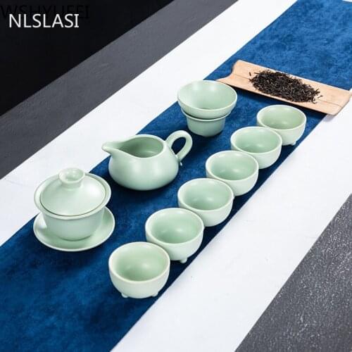 Chinese ceramics Tea set Tea Set Teapot Celadon Drinkware Tea Pot Cup Set travel convenient tea set Chinese Tea Ceremony Gift