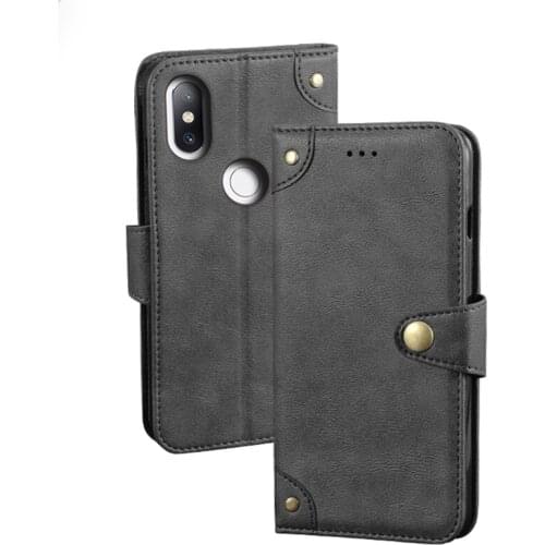 For Xiaomi Mi Mix 2s Case 5.99" Retro Magnetic Flip Wallet Leather Capa Case Xiaomi Mi Mix2S Cover Unique Metal Buckle Design