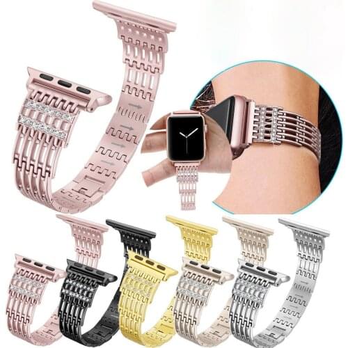 For Apple Watch 38mm 42mm Stainless Steel Metal Replacement Wristband Strap For Apple watch Series 4 3 2 1