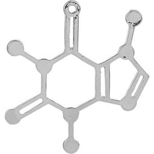 DoreenBeads Zinc Based Alloy Molecule Chemistry Science Pendants Silver Color DIY Charms 41mm(1 5/8") x 39mm(1 4/8"), 10 PCs