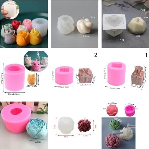 Candle Mold 3d Silicone Woolen Candle Molds Korean Woolen Ball Design Handmade Soy Candles Making Aroma Wax Soap Molds