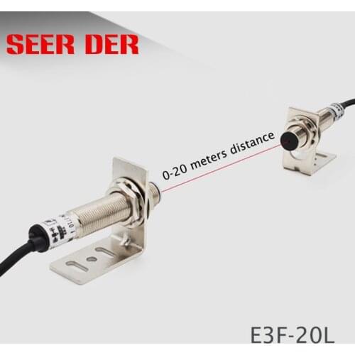 Laser to infrared photoelectric switch infrared sensor E3F-20L 20 meters 12V 24V