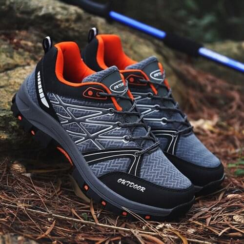 New Men Hiking Flat-bottomed Mans Tennis Male Sneakers Outdoor Camping Comfortable Non-slip Running Training Casual Sports Shoes