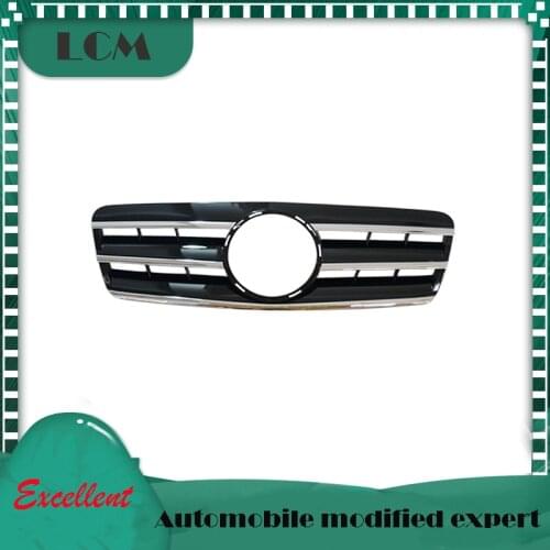 Front Bumper Racing Grille For-Mercedes For-Benz CLK-class W208 96 97 98 99 00 01 02 03 with Emblem