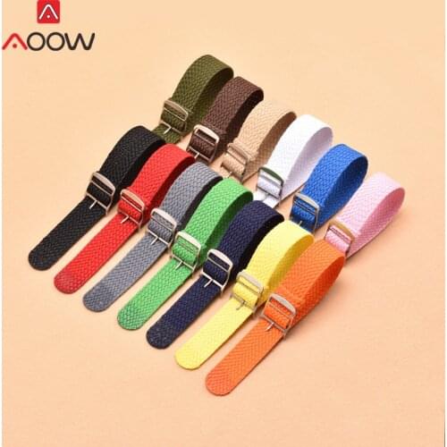 Woven Nylon Strap Perlon Watchband 14 16 18mm 20mm 22mm Thin Canvas Men Women Replacement Bracelet Band Belt Watch Accessories