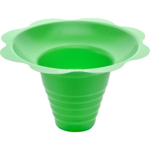 500ps 250ML disposable ice cream bowls holders Parfait sundae plastic cup event party wedding supplies flower shape cups bowls