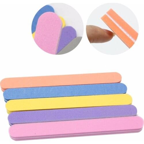 10Pcs Nail Buffer File Colorful Styling Nail Tools Sponge Diamond Rubbing Gel Nail Polish Surface Buffer Files Strip Bar Set