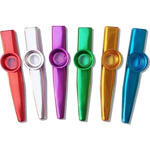 Multicolor Metal Kazoos Musical Instruments Flutes With Kazoo Flute Diaphragms 094C
