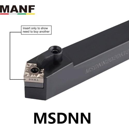MANF Cutting Carbide Toolholder 25mm MSDNN-2020K12 Metal External Turning Holder Lathe Cutter Metal Turning Tools For SNMG12